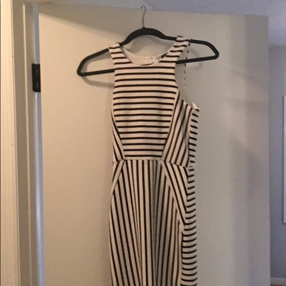 black and white striped fab’rik dress